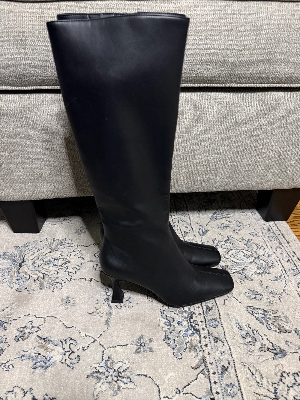 Jeffrey Campbell Checkmate Knee High Boot Black - Picture 4 of 10